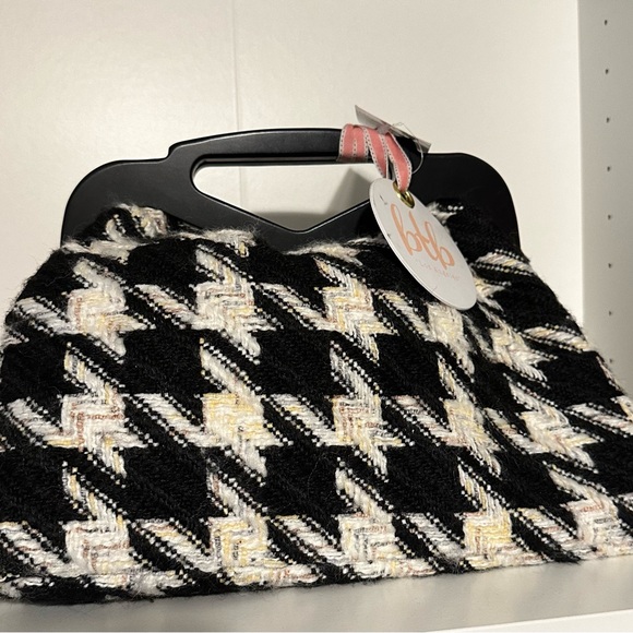 BTB Los Angeles Black/White Estuche Collette Clutch - Picture 2 of 6